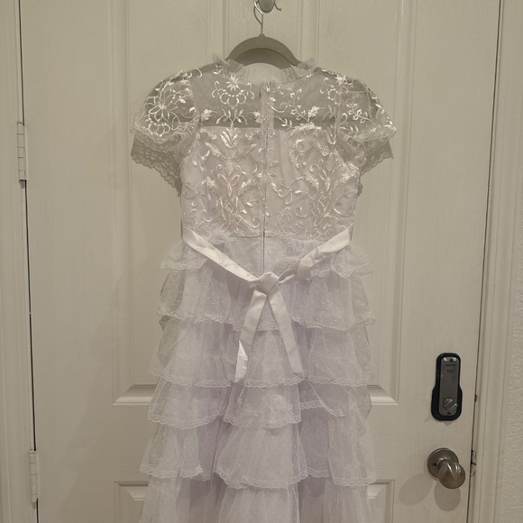 Wonder Nation Girls Illusion Neckline Embroidered Mesh Dress - Picture 4 of 6